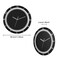 Minimalist Black & Silver Wall Clock, Stylish 11.22 Inch Non-Ticking Round Clock for Home DecorShort Description